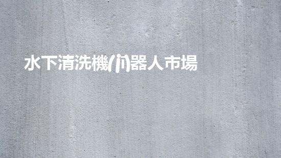 水下清洗機(jī)器人市場(chǎng)：潛伏深海，誰(shuí)將成為王者？